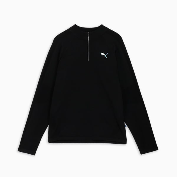 メンズ ゴルフ PF テック ライン クォータージップ セーター, PUMA Black, extralarge-JPN