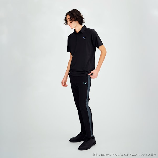 メンズ ゴルフ PF ソリッド ライン 3D 半袖 ポロシャツ, PUMA Black, extralarge-JPN
