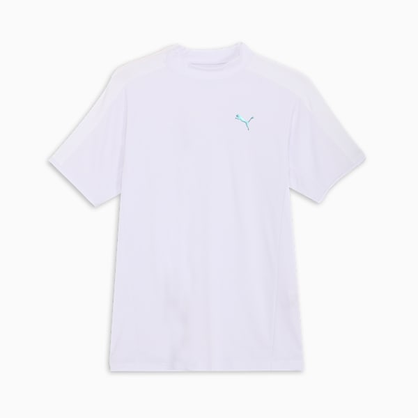 メンズ ゴルフ PF テック ライン 3D モックネック 半袖 シャツ, White Glow, extralarge-JPN