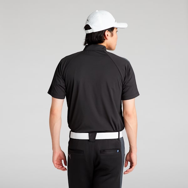 メンズ ゴルフ PF テック ライン クォータージップ 3D モックネック 半袖 シャツ, PUMA Black, extralarge-JPN