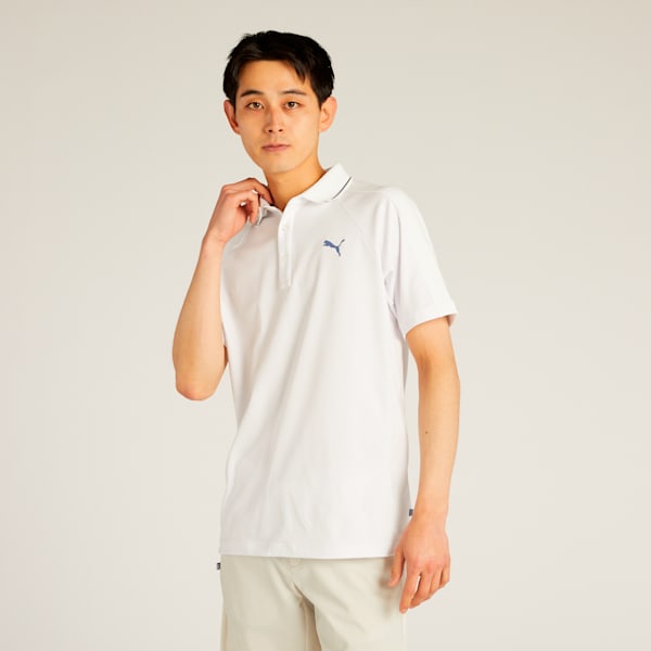メンズ ゴルフ PF テック ライン 半袖 ポロシャツ, White Glow, extralarge-JPN