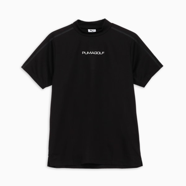 メンズ ゴルフ SB ライン スリーブ モックネック 半袖 シャツ, PUMA Black, extralarge-JPN