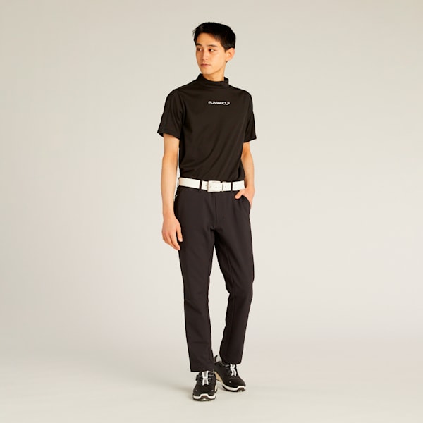 メンズ ゴルフ SB ライン スリーブ モックネック 半袖 シャツ, PUMA Black, extralarge-JPN