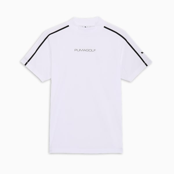 メンズ ゴルフ SB ライン スリーブ モックネック 半袖 シャツ, White Glow, extralarge-JPN