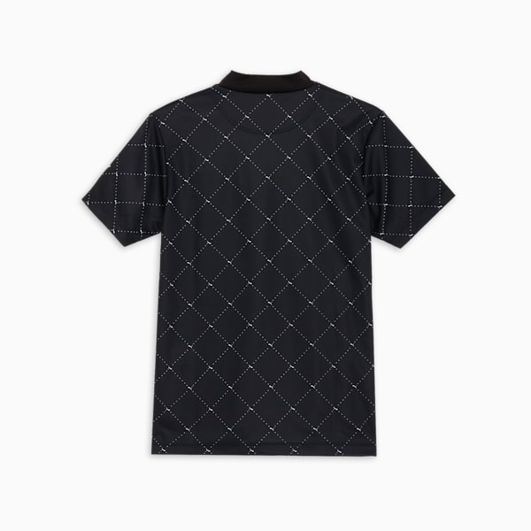 メンズ ゴルフ SB アーガイル AOP モックネック 半袖 シャツ, PUMA Black, extralarge-JPN