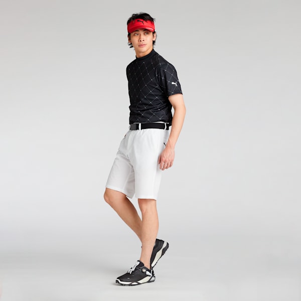 メンズ ゴルフ SB アーガイル AOP モックネック 半袖 シャツ, PUMA Black, extralarge-JPN