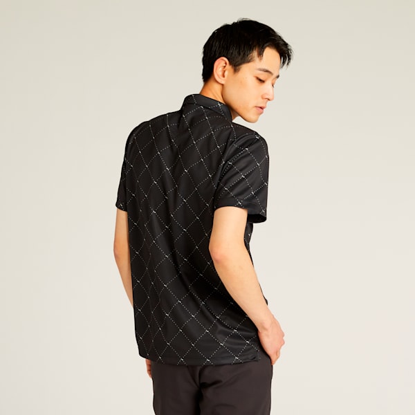 メンズ ゴルフ SB アーガイル AOP 半袖 ポロシャツ, PUMA Black, extralarge-JPN