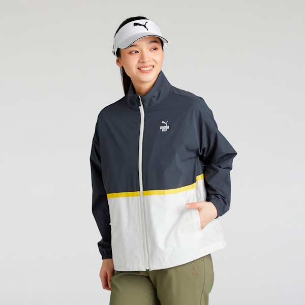 ウィメンズ ゴルフ FOG パネル カラー リラックス フルジップ ジャケット, Strong Gray-Warm White, extralarge-JPN