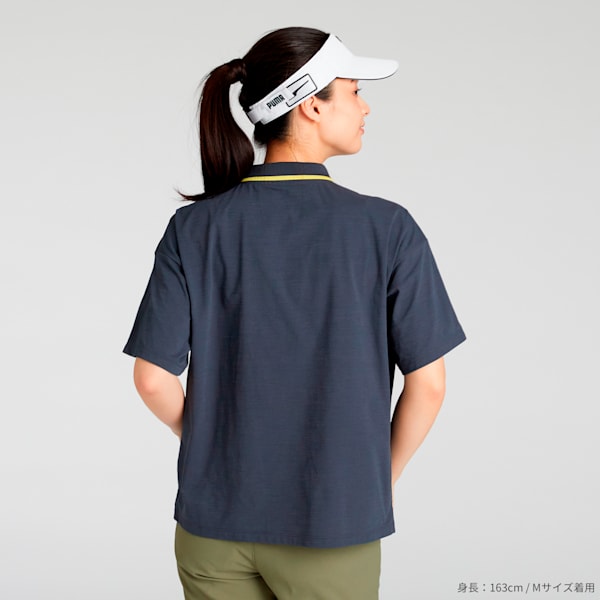 ウィメンズ ゴルフ FOG リブ カラー 半袖 ポロシャツ, Strong Gray, extralarge-JPN
