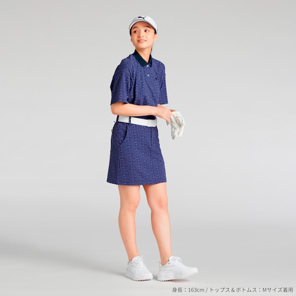 ウィメンズ ゴルフ FOG ジャガード AOP 半袖 ポロシャツ, Deep Navy, extralarge-JPN