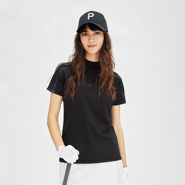 ウィメンズ ゴルフ SB フロント グラフィック モックネック シャツ, PUMA Black, extralarge-JPN
