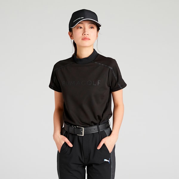 ウィメンズ ゴルフ SB フロント グラフィック モックネック シャツ, PUMA Black, extralarge-JPN