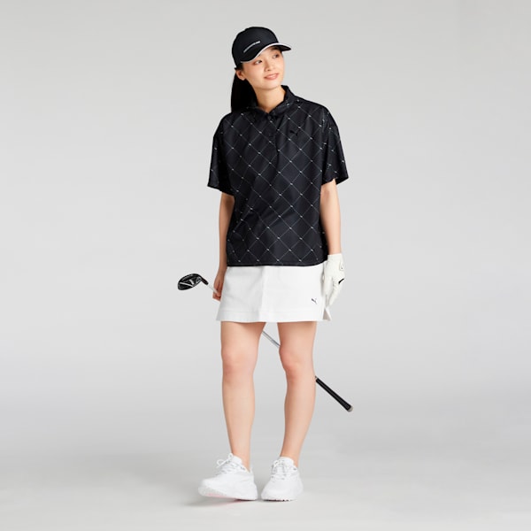 ウィメンズ ゴルフ SB アーガイル AOP 半袖 ポロシャツ, PUMA Black, extralarge-JPN