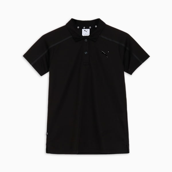 ウィメンズ ゴルフ SB バックプリント ライン 半袖 ポロシャツ, PUMA Black, extralarge-JPN