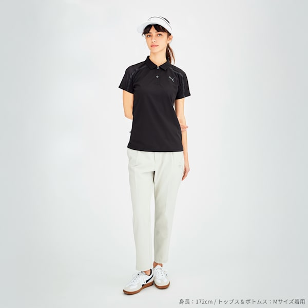 ウィメンズ ゴルフ SB バックプリント ライン 半袖 ポロシャツ, PUMA Black, extralarge-JPN