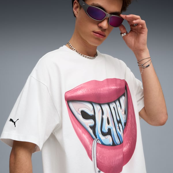 A$AP ROCKY x PUMA Flacko Smile Tee Men, PUMA White, extralarge