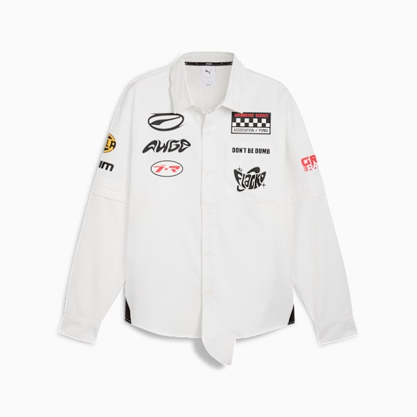 A$AP ROCKY x PUMA Layered Pit Crew Button Down Unisex, PUMA White, extralarge-GBR
