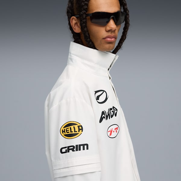 A$AP ROCKY x PUMA Layered Pit Crew Button Down Unisex, PUMA White, extralarge-GBR