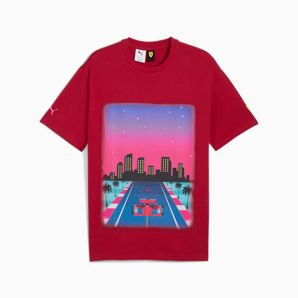 Scuderia Ferrari Miami Limited Edition Graphic Tee Men, Dark Crimson, extralarge