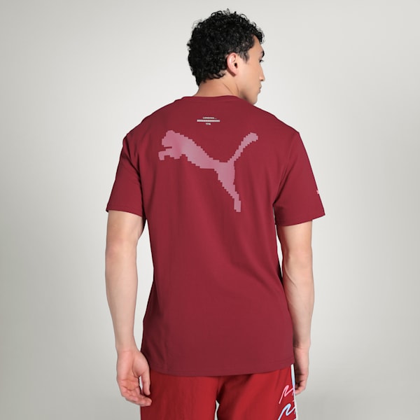 Scuderia Ferrari Miami Men's Motorsport Relaxed Fit Graphic Tee, Dark Crimson, extralarge-IND