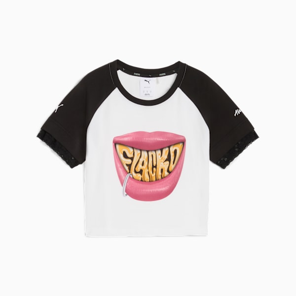 A$AP ROCKY x PUMA Flacko Smile Baby Tee Women, PUMA White, extralarge