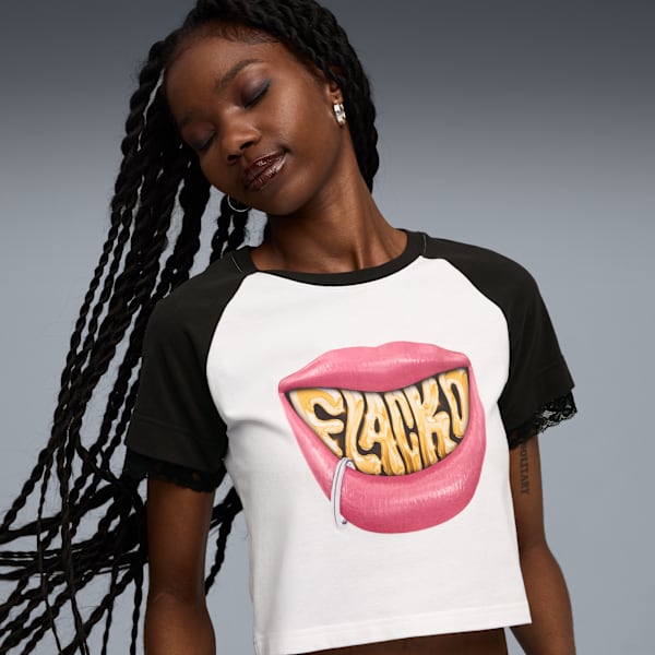 A$AP ROCKY x PUMA Flacko Smile Baby Tee Women, PUMA White, extralarge