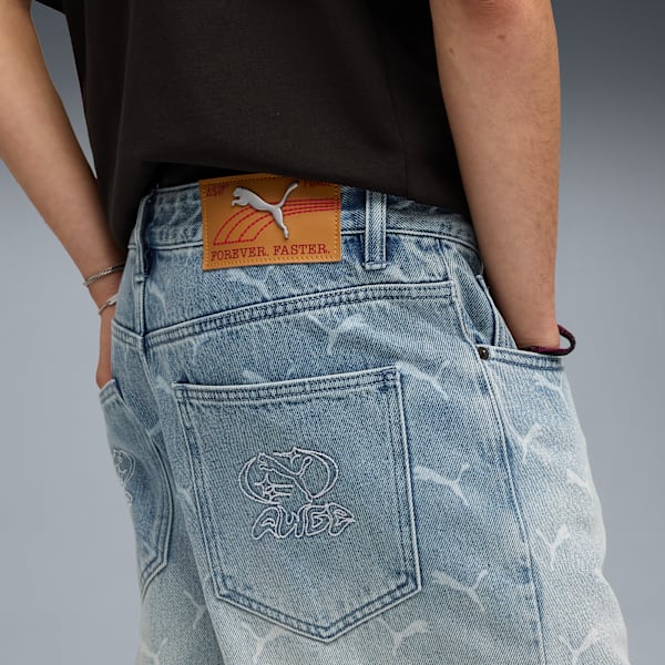 ROCKY Laser Monogram Denim, Faded Denim-AOP, extralarge