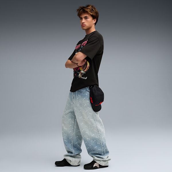 ROCKY Laser Monogram Denim, Faded Denim-AOP, extralarge