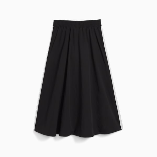 T7 Woven Midi Skirt Women, PUMA Black, extralarge