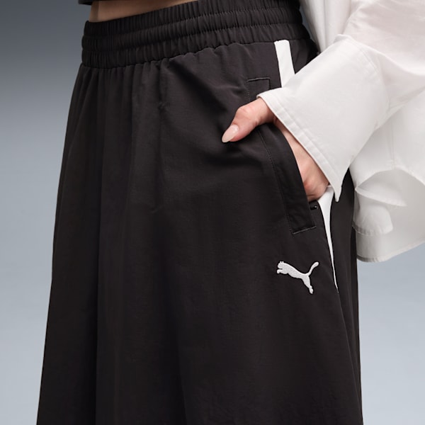 Falda larga T7 para mujer, PUMA Black, extralarge