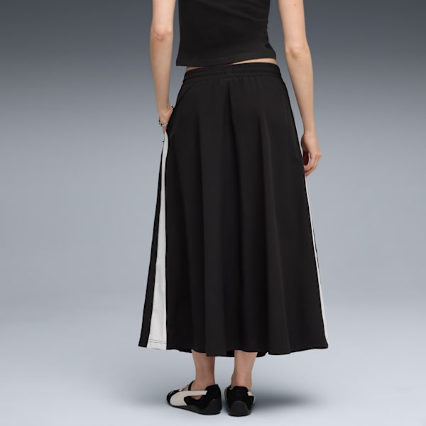 T7 Woven Midi Skirt Women, PUMA Black, extralarge