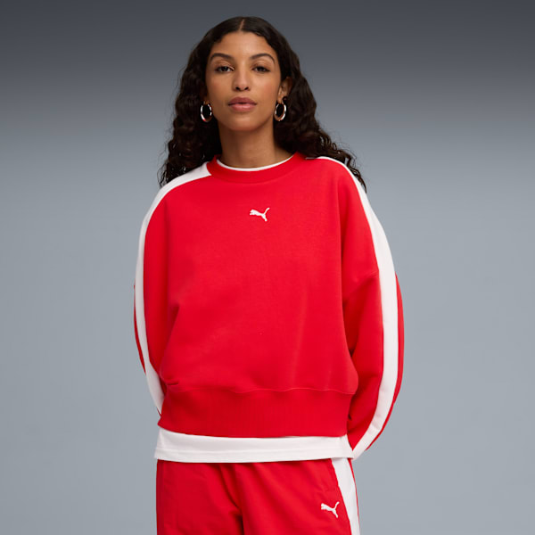T7 Over-Oversized Crew Women, For All Time Red, extralarge