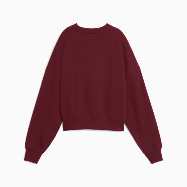 Sports Legacy II Women’s Oversized Crew Sweatshirt, Ruby Shimmer, extralarge-IND