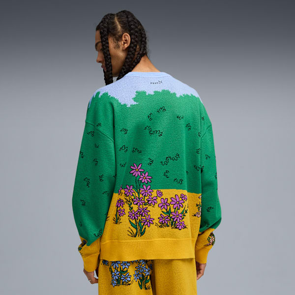 FENTY x PUMA x SMURFS Knit Crew Sweat Unisex, Day Dream, extralarge