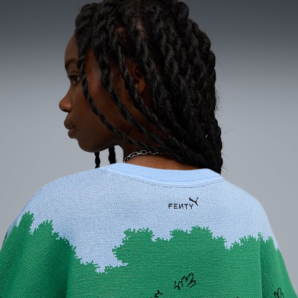 FENTY x PUMA x SMURFS Knit Crew Sweat Unisex, Day Dream, extralarge