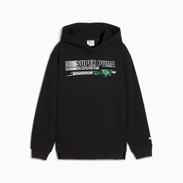 SUPER PUMA Relaxed Hoodie Youth, PUMA Black, extralarge