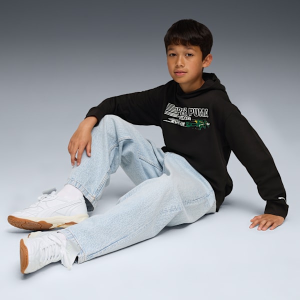 SUPER PUMA Relaxed Hoodie Youth, PUMA Black, extralarge