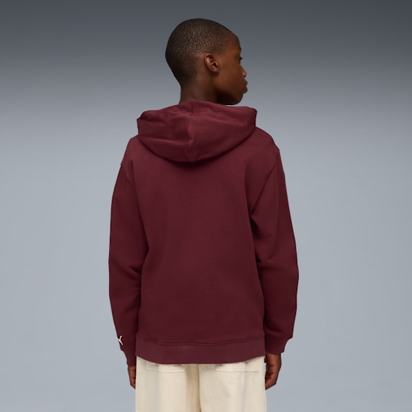 SUPER PUMA Kids' Relaxed Fit Graphic Hoodie, Ruby Shimmer, extralarge-IND