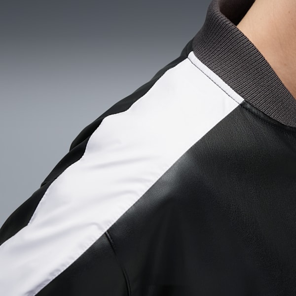Chamarra bomber de cuero sintético T7 para mujer, PUMA Black, extralarge