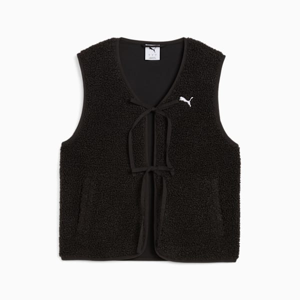 PUMA Wardrobe Essentials Women's Fleece Vest, PUMA Black, extralarge