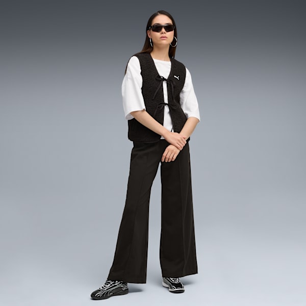 PUMA Wardrobe Essentials Women's Fleece Vest, PUMA Black, extralarge