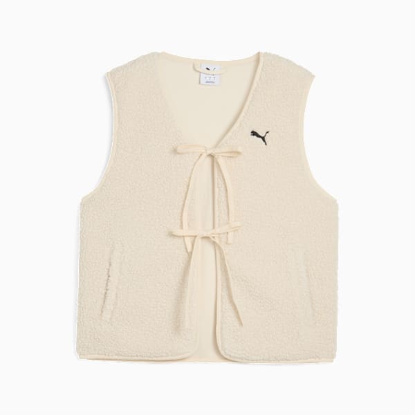 PUMA Wardrobe Essentials Women's Fleece Vest, Alpine Snow, extralarge