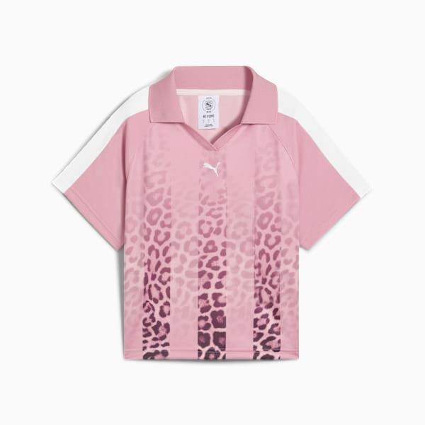 LEO LUXE Football Jersey Women, Poised Pink-AOP, extralarge
