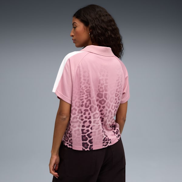 LEO LUXE Football Jersey Women, Poised Pink-AOP, extralarge