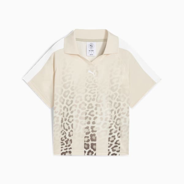 LEO LUXE Football Jersey Women, Alpine Snow-AOP, extralarge