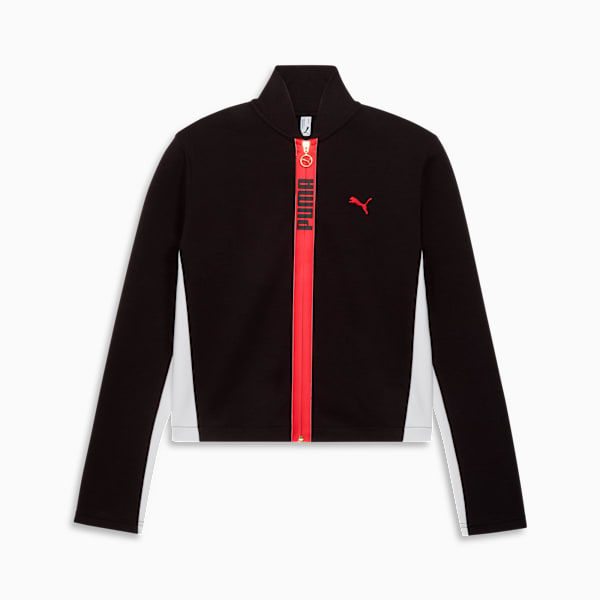 T7 Slim Short Track Jacket Women, PUMA Black-PUMA White, extralarge