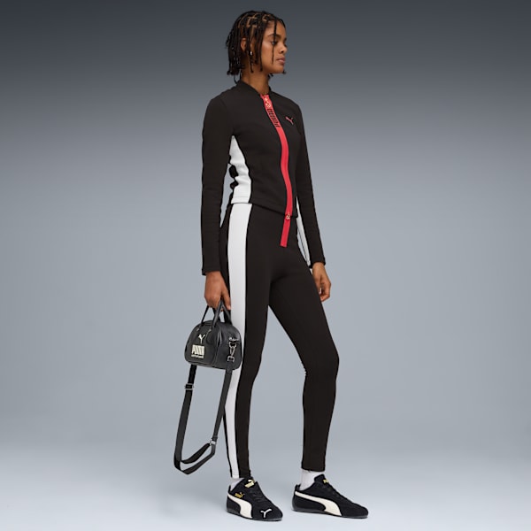 Chamarra corta T7 Slim para mujer, PUMA Black-PUMA White, extralarge