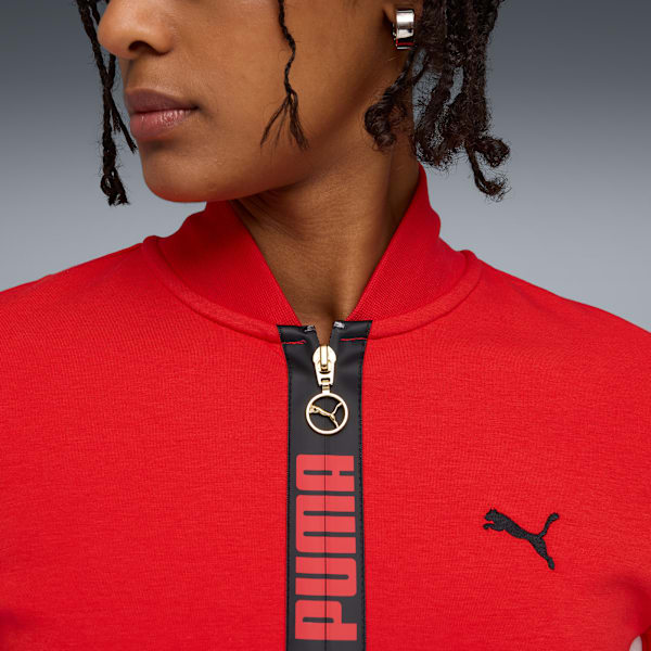 T7 Women's Short Track Jacket, For All Time Red-PUMA White, extralarge