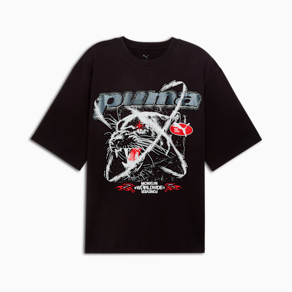 PUMATECH-X Washed Boxy Tee Men, PUMA Black, extralarge