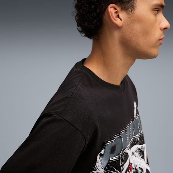 PUMATECH-X Washed Boxy Tee Men, PUMA Black, extralarge
